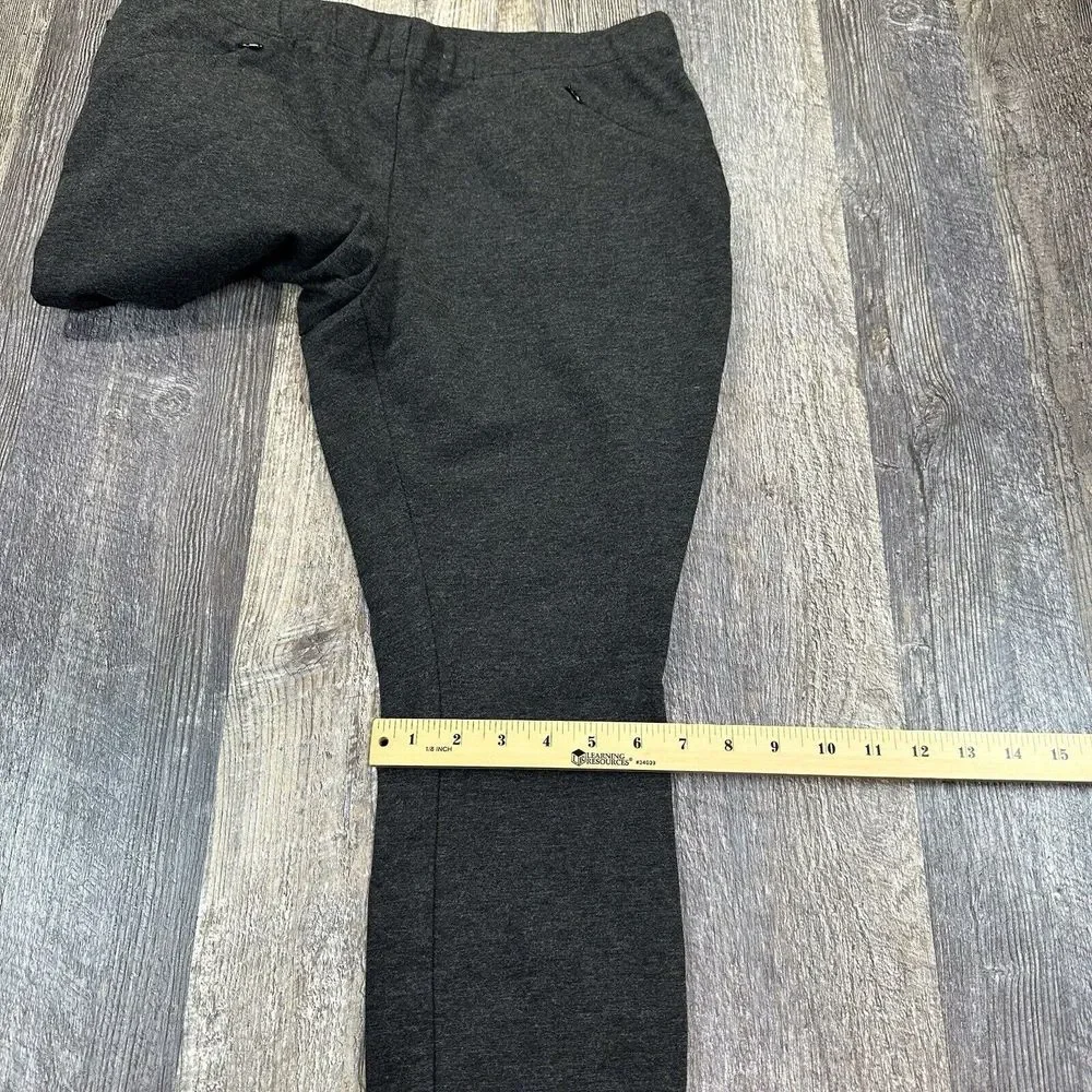 J. Jill Women's Size M Gray Ponte Knit Leggings Pants Stretch Pull On Pockets - Picture 11 of 13